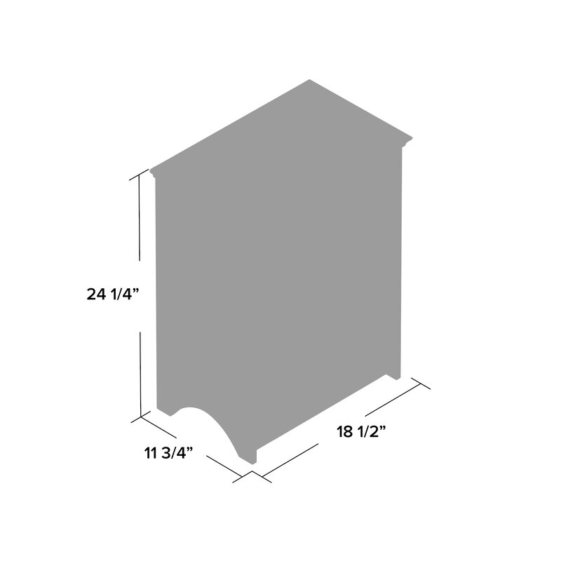 Louvered Front Cabinet Laundry Hamper thumbnail 5