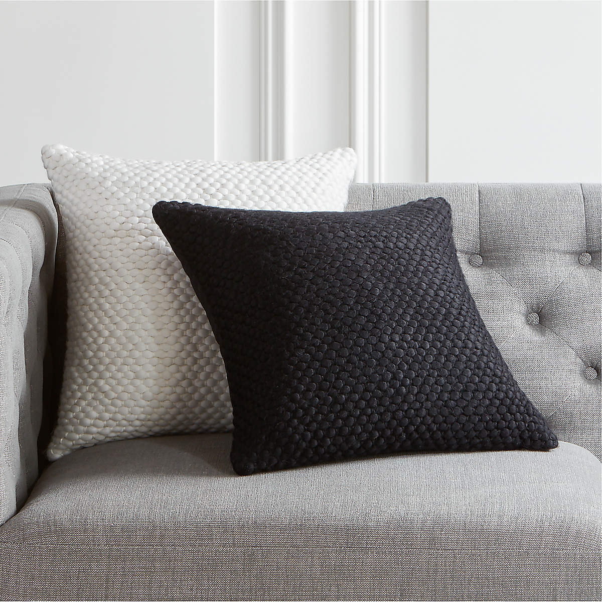 Remy White Pillow With Insert-18"x18" thumbnail 2