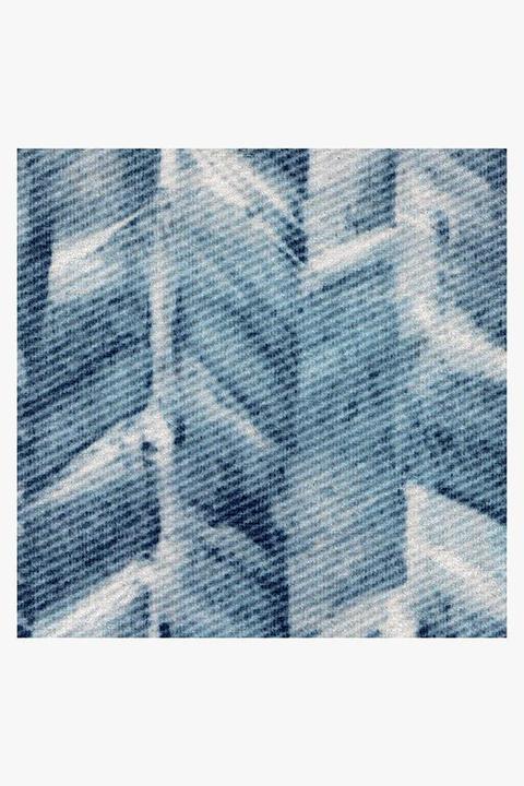 Watercolor Herringbone Blue Rug-8' thumbnail 3
