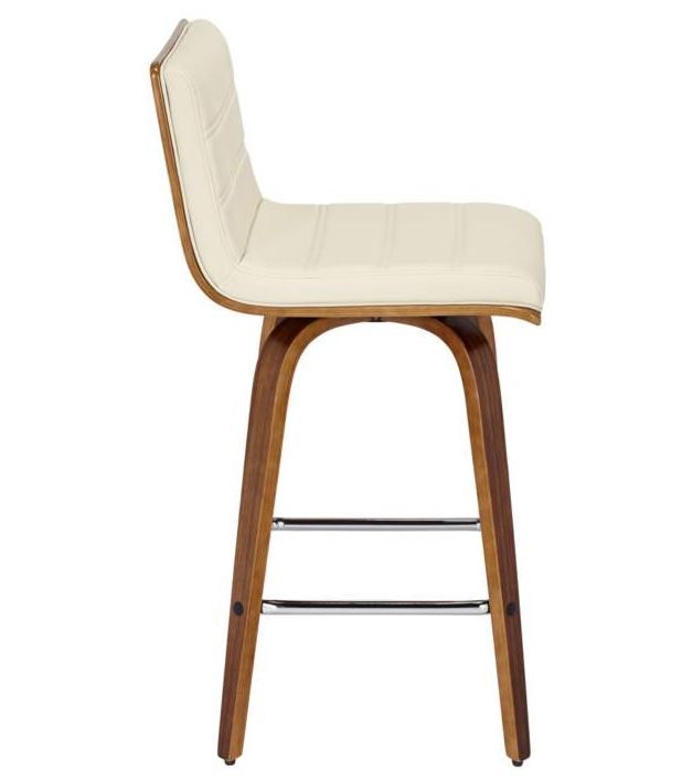 Vienna Cream and Walnut Swivel Counter Stool thumbnail 3
