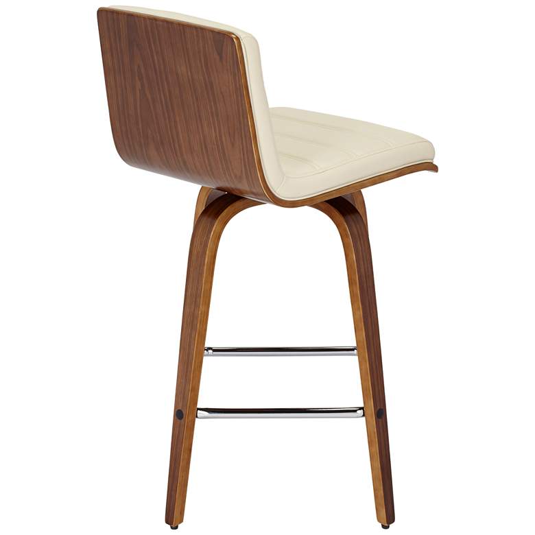 Vienna Cream and Walnut Swivel Counter Stool thumbnail 4