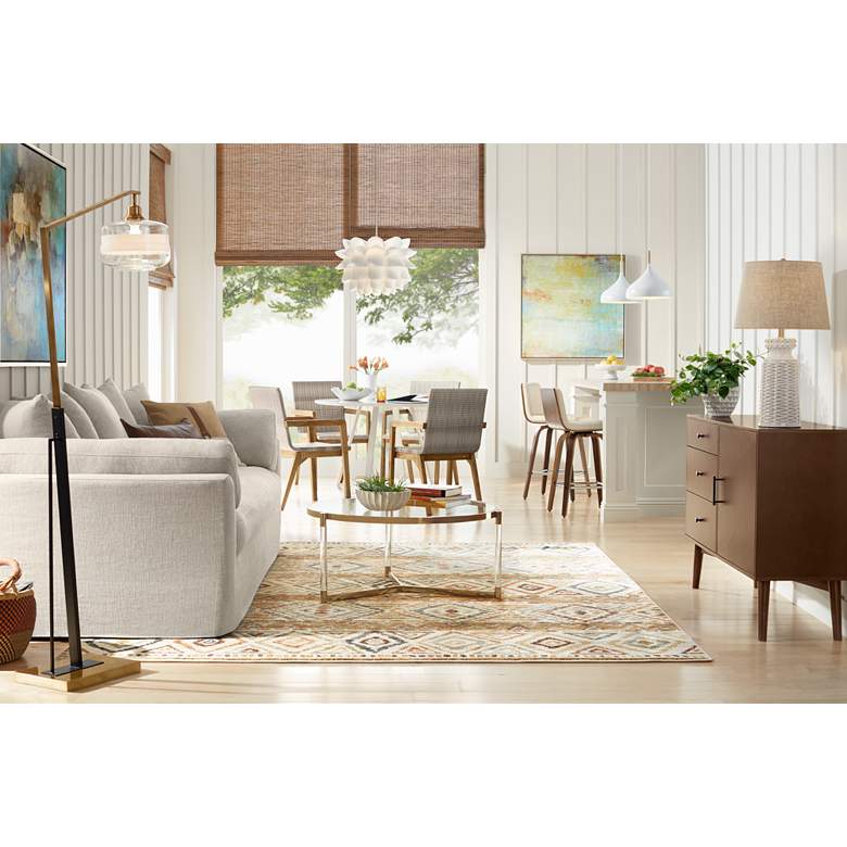 Vienna Cream and Walnut Swivel Counter Stool thumbnail 6