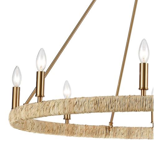 Abaca Eight Light Chandelier thumbnail 2