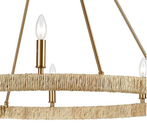 Abaca Eight Light Chandelier thumbnail 3