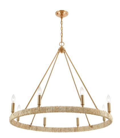 Abaca Eight Light Chandelier thumbnail 5