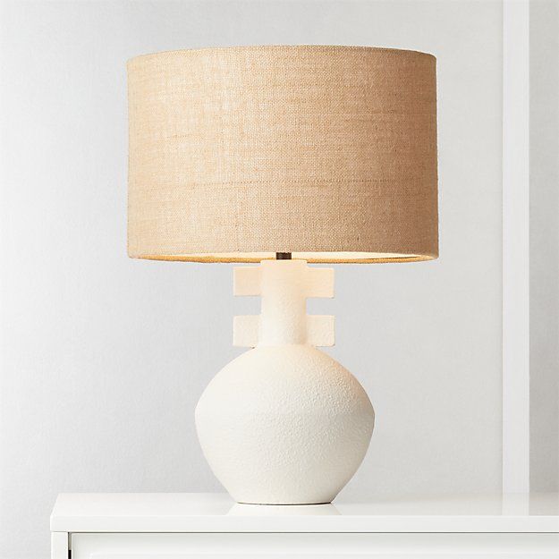 DOMANI TEXTURED WHITE TABLE LAMP thumbnail 2