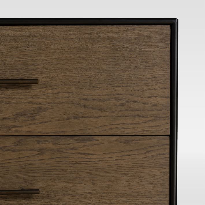 Oak Wood Wrapped 8 Drawer Dresser thumbnail 3