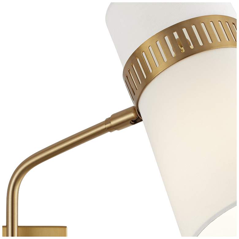 Cartwright Warm Antique Brass Plug In Wall Lamp thumbnail 3