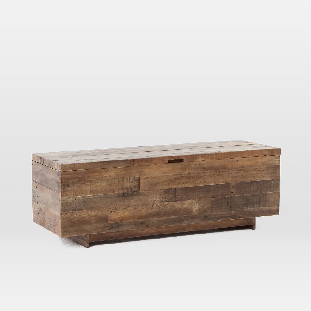 Emmerson Reclaimed Wood Storage Bench Natural thumbnail 2