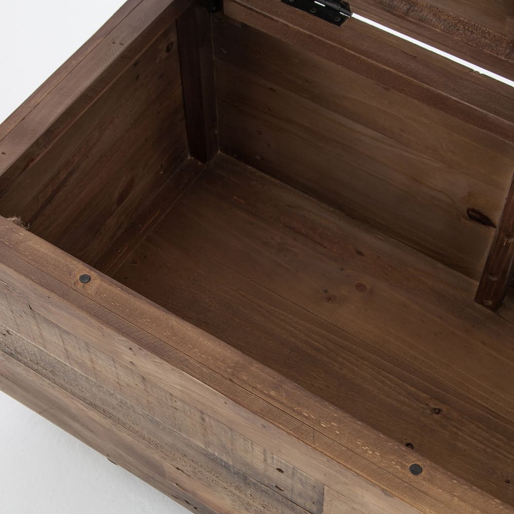Emmerson Reclaimed Wood Storage Bench Natural thumbnail 4