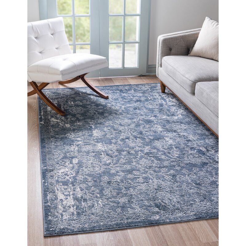 Stancliff Oriental Blue Area Rug thumbnail 2