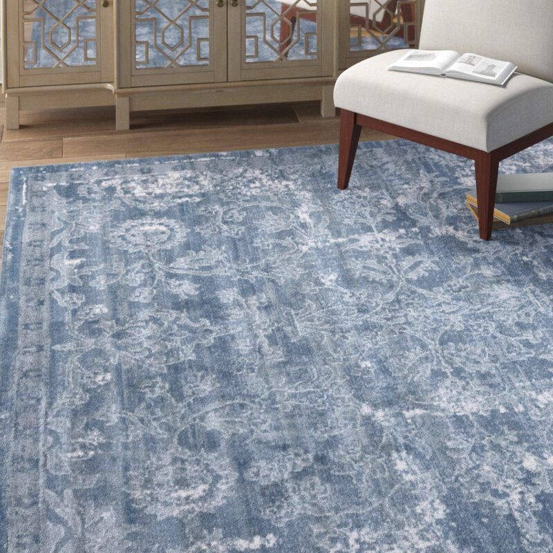 Stancliff Oriental Blue Area Rug thumbnail 4