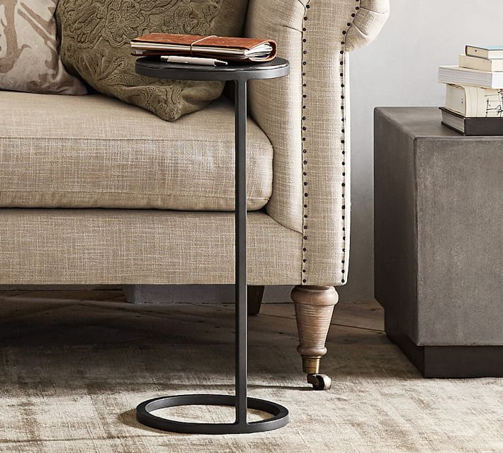 Duke Round Metal Accent Table (10") thumbnail 2