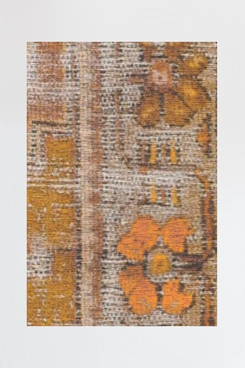Vintage Daisy Bordered Tangerine Rug-8'x10' thumbnail 3