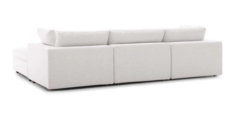 Moxi 4 Piece Sectional Sofa White thumbnail 4