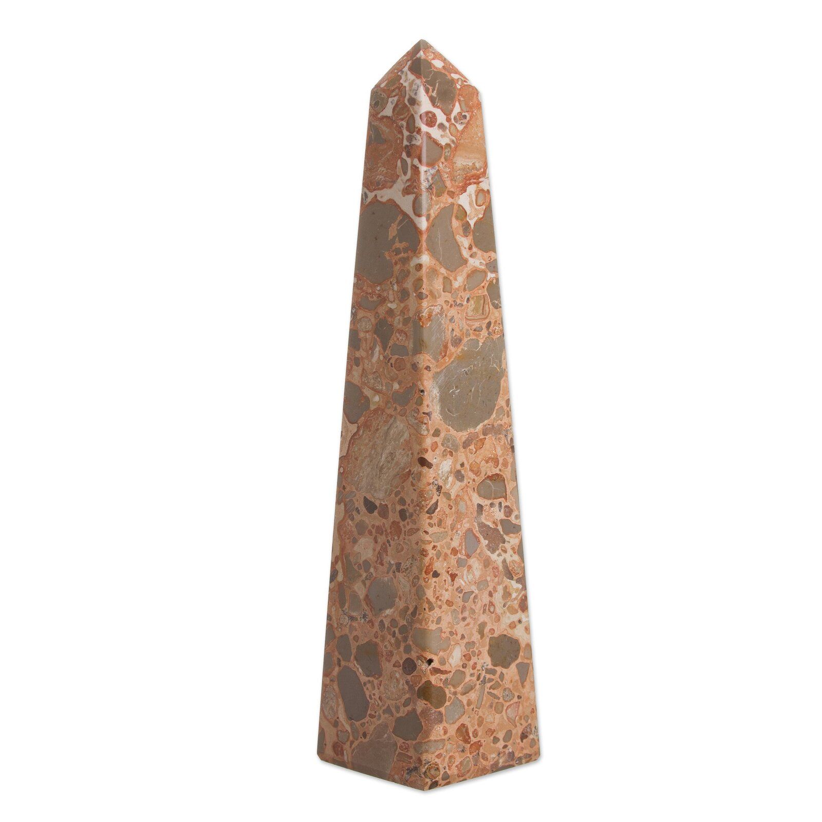Kettlersville Leopard Jasper Gemstone Obelisk Sculpture thumbnail 2