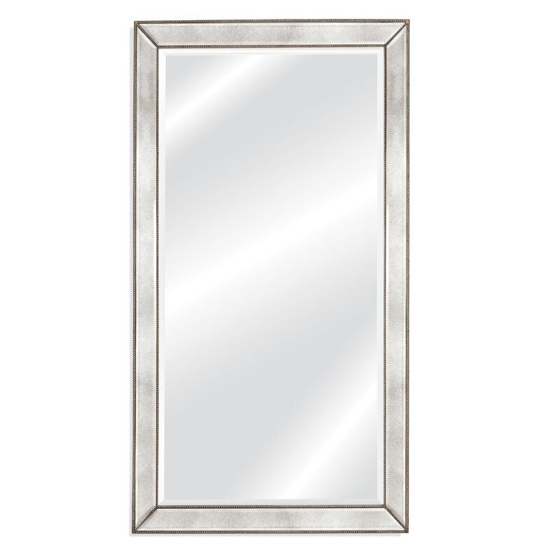 KEHL MODERN CONTEMPORARY BEVELED BEADED FULL LENGTH MIRROR thumbnail 2