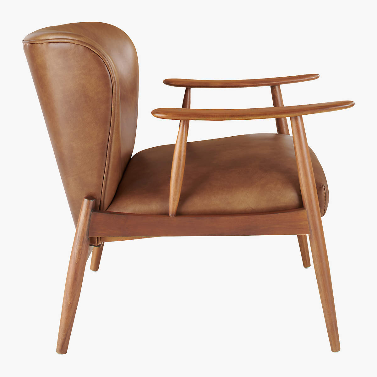 Troubadour Saddle Leather Wood Frame Chair thumbnail 3