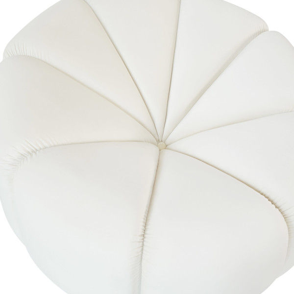 MARSHMALLOW CREAM VELVET LOUNGE CHAIR thumbnail 2