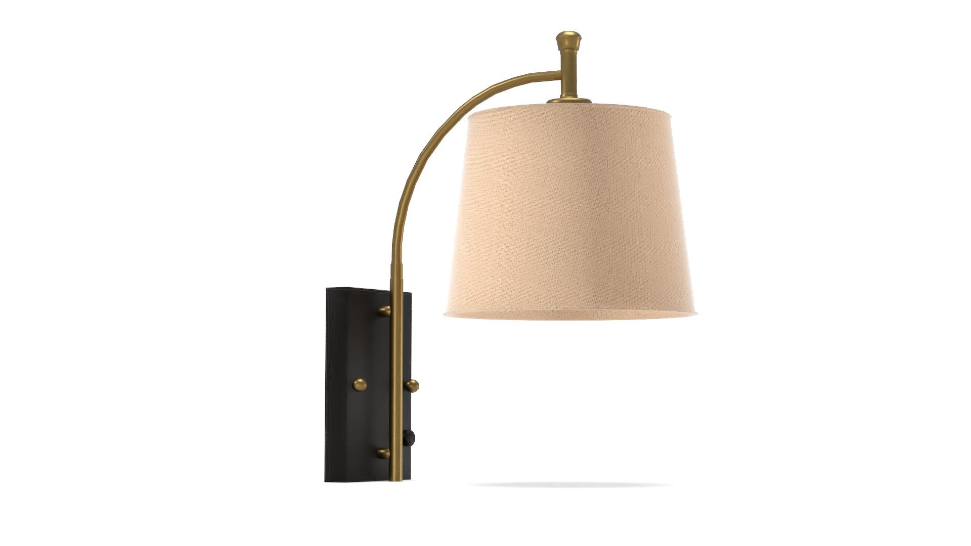Chester Antique Brass and Black Swing Arm Wall Lamp thumbnail 3