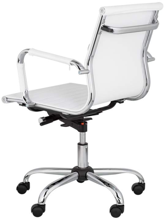  Serge White Low Back Swivel Office Chair  thumbnail 4