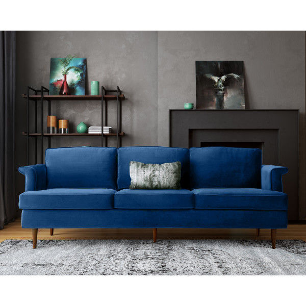 PORTER NAVY VELVET SOFA thumbnail 2