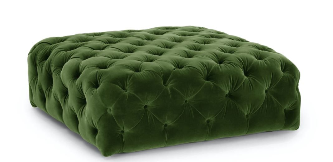 Diamond Grass Green Ottoman thumbnail 3
