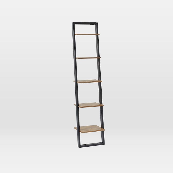 Ladder Bookshelf Narrow Sand Stone thumbnail 3