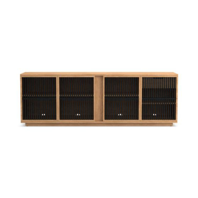 Willamette Media Console Oak 4 Door thumbnail 3