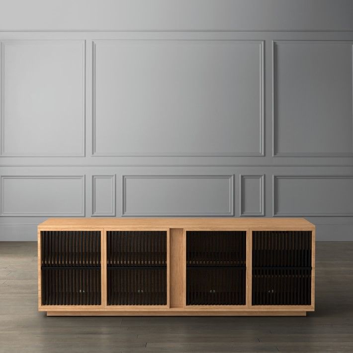 Willamette Media Console Oak 4 Door thumbnail 2