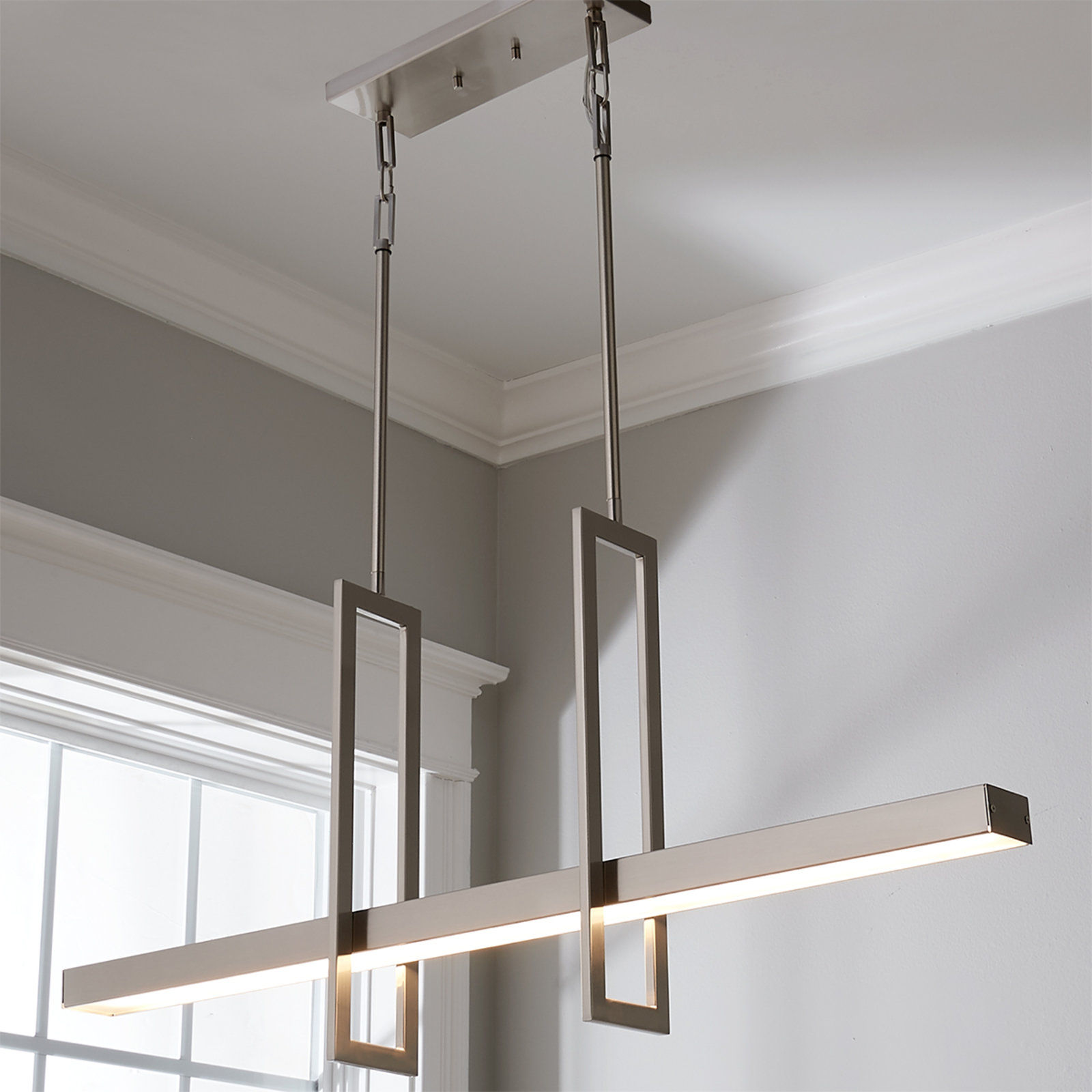 MODERN BALANCE BEAM LED LINEAR CHANDELIER thumbnail 2