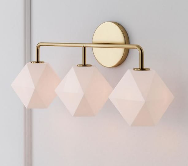 Sculptural 3 Light Faceted Sconce thumbnail 2