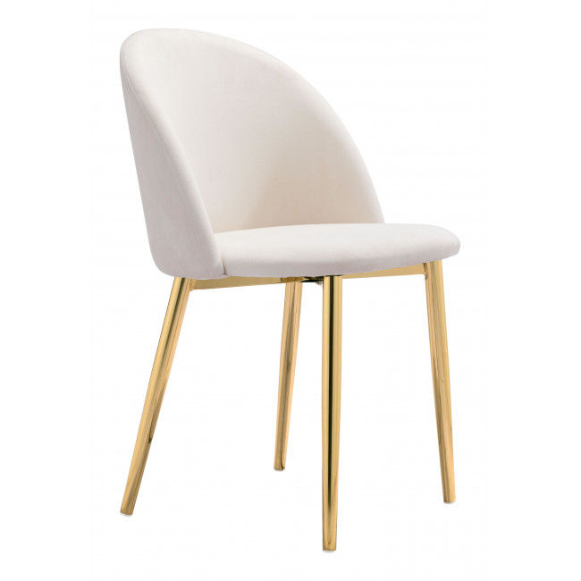 Cozy Dining Chair Cream Set of 2 thumbnail 2