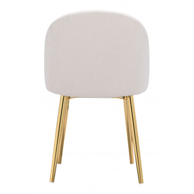 Cozy Dining Chair Cream Set of 2 thumbnail 4
