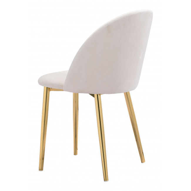 Cozy Dining Chair Cream Set of 2 thumbnail 5