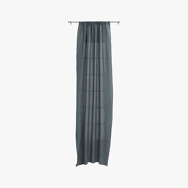 Forest Green Linen Curtain Panel-48''x84'' thumbnail 4