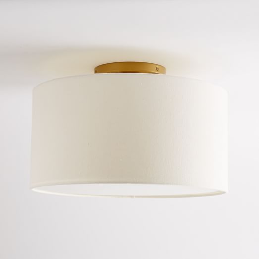 Fabric Shade Drum Flushmount thumbnail 3