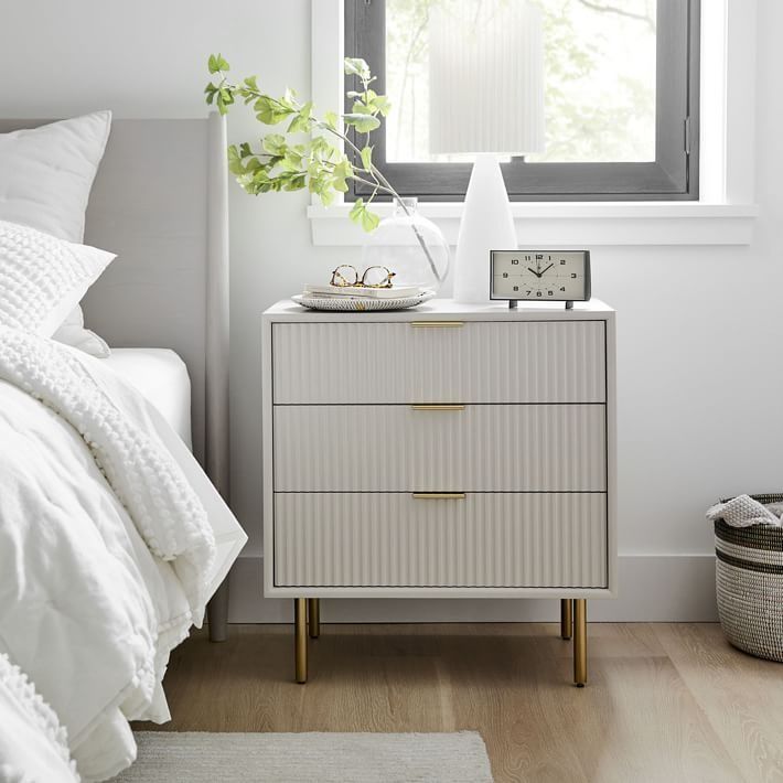 Quinn Lacquer Grand Nightstand HazeAntique Brass thumbnail 2