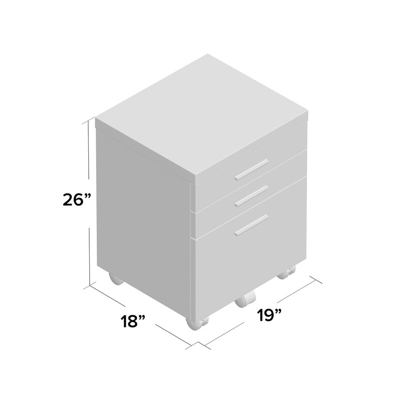 Barnaton Drawer Vertical Filing Cabinet thumbnail 3