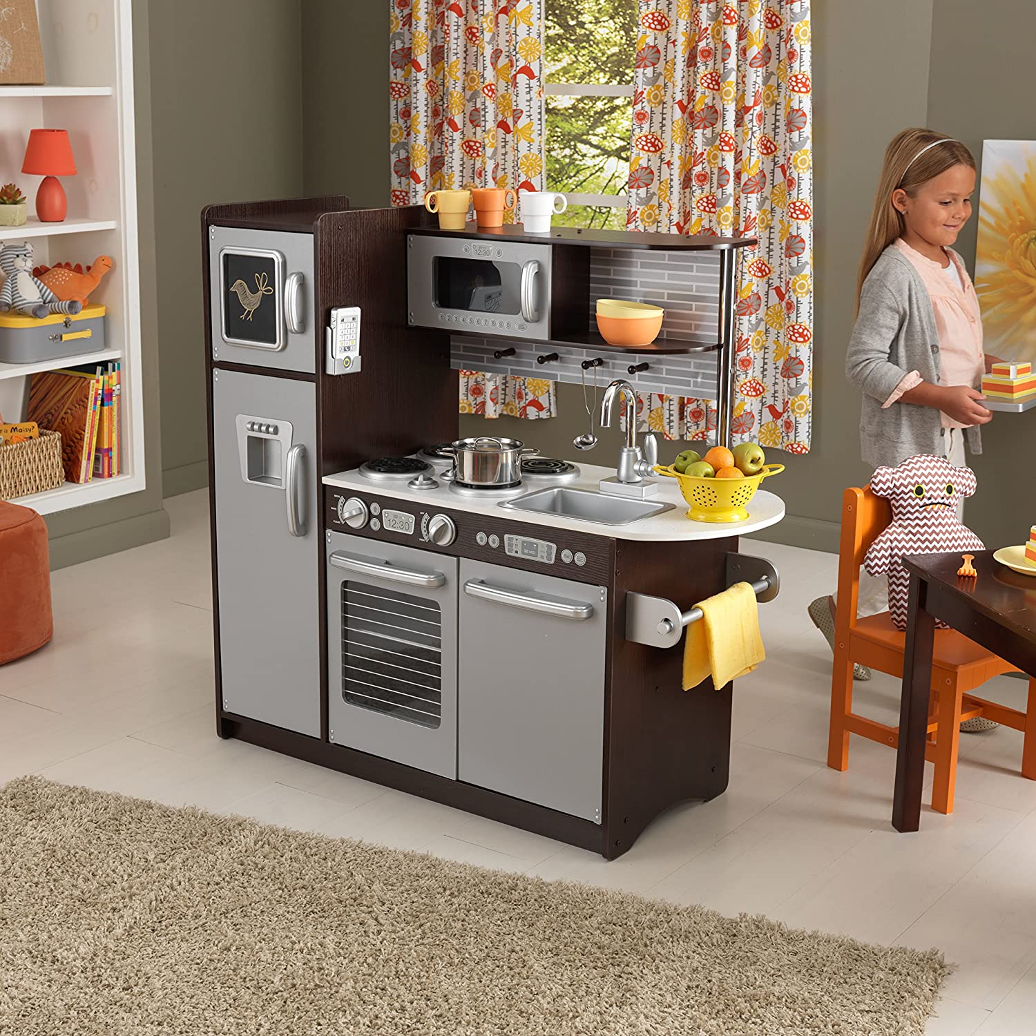KidKraft Uptown Espresso Kitchen & Metal Accessories Set thumbnail 4