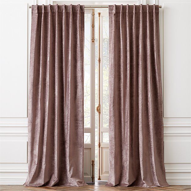 COTTON VISCOSE DUSTY BLUSH CURTAIN PANEL_108 thumbnail 4