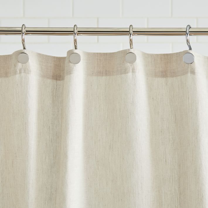 European Flax Linen Shower Curtain thumbnail 2