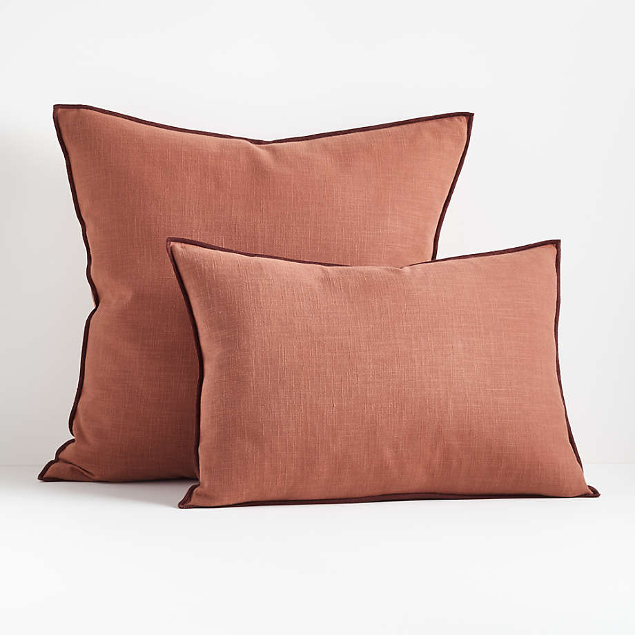 Ori Baked Clay Pillow With Feather With Insert-22"x15" thumbnail 2