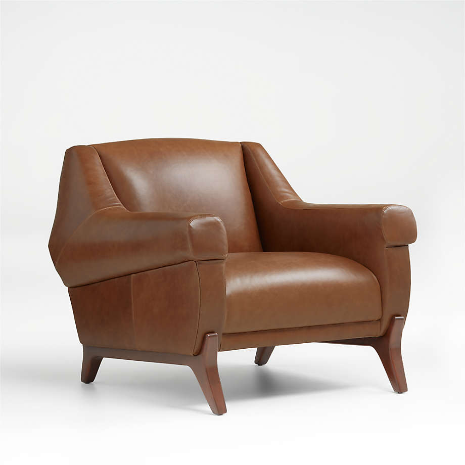 Jesper Mid Century Leather Chair thumbnail 2