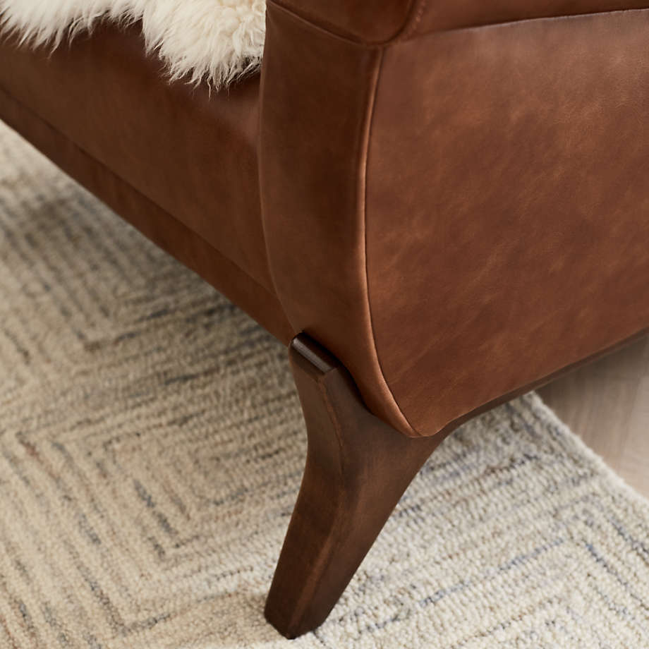 Jesper Mid Century Leather Chair thumbnail 5