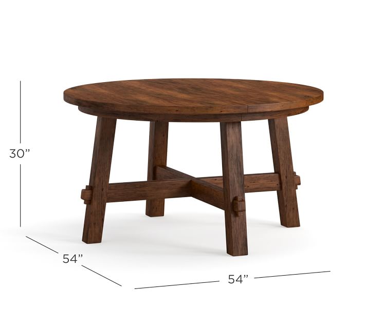 Toscana Round Extending Tuscan Chestnut Dining Table thumbnail 3