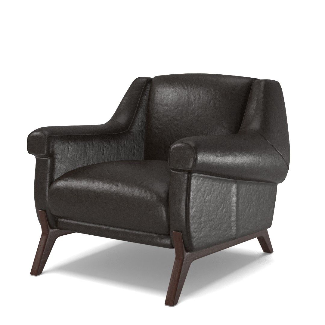 Jesper Mid Century Leather Chair thumbnail 3
