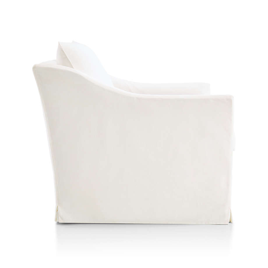Keely Slipcovered Swivel Chair thumbnail 3