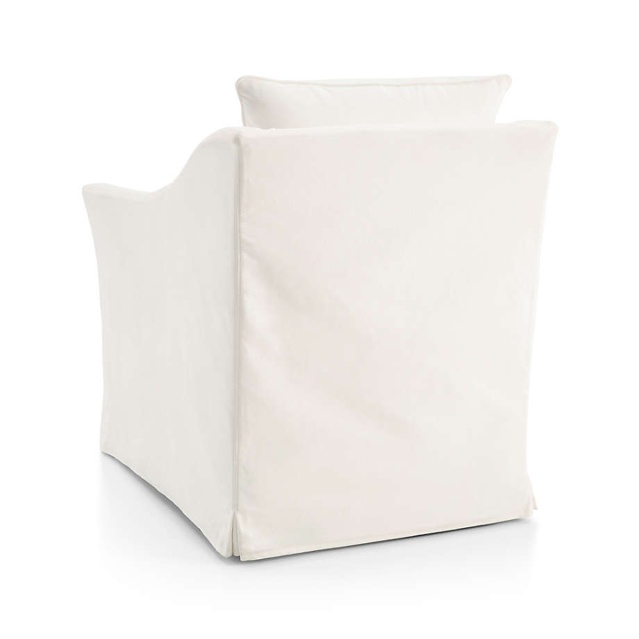 Keely Slipcovered Swivel Chair thumbnail 4