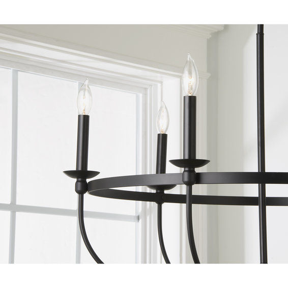 SIMPLY BLACK BASKET CHANDELIER 6 LIGHT thumbnail 2